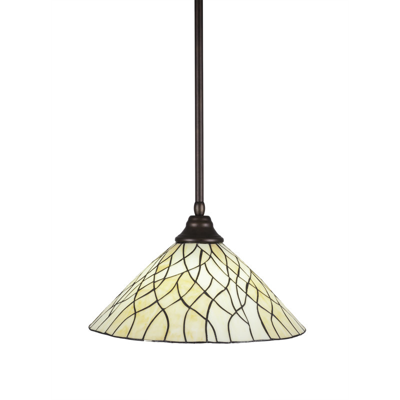 Luminaire suspendu suspendu avec tige en verre Sandhill 16 po, Bronze
