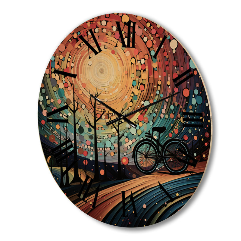 Horloge murale en bois massif Mareld, Petit