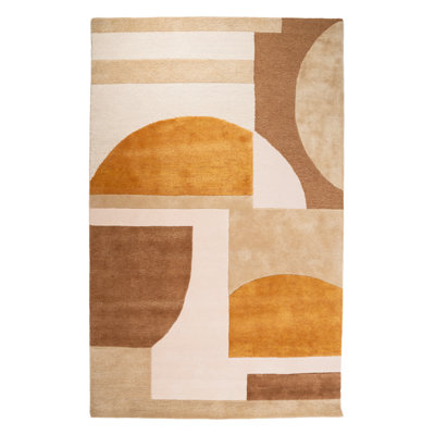 Rug Geometric Area Rug in Mustard