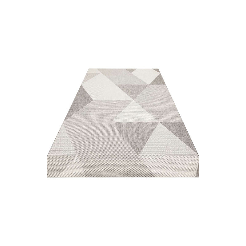 Wencil Stylish Cotton Area Rug, 31.5 x 19.7 Inches | 100% Cotton, 1200 Grams/Sq Meter | Antibacterial, Non-Slip PVC Underside, Machine Washable | Elegant White & Purple Design | Perfect for Living Room, Bedroom & Office