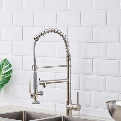 Robinet de cuisine avec douchette extractible, robinet d'évier de cuisine à poignée simple