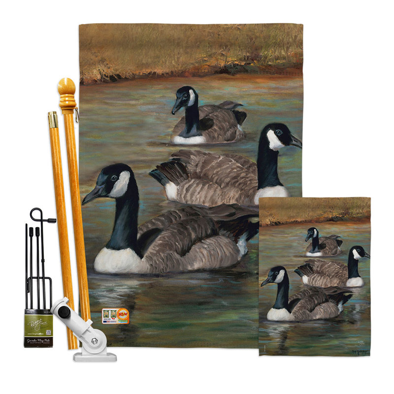 Double Sided 40'' H x 28'' W Polyester Animal Flag Set