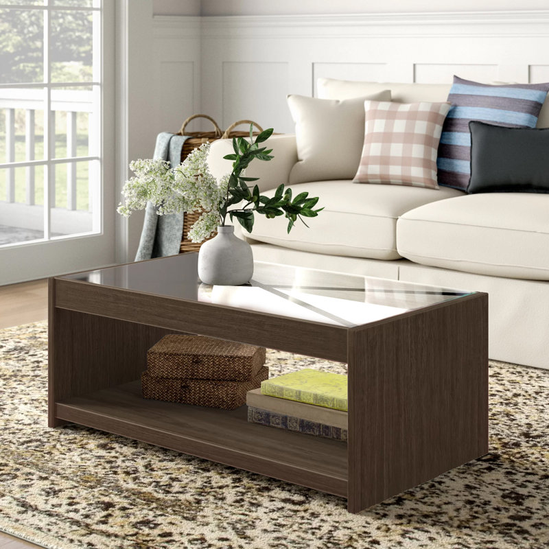Laguna Frame Coffee Table with Storage, Grey