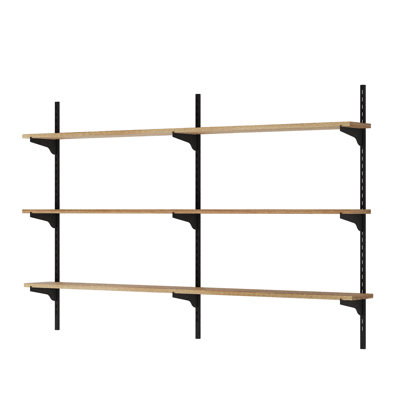 Bibliothèque flottante 54 "x 6" avec support réglable, tablette en bois pour l'organisation à la maison, tablette rustique pour le salon et le bureau personnel, tablette suspendue, murale, 3 niveaux, brûlée