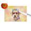 Grande planche à découper en verre Airedale Terrier Hippie Dawg