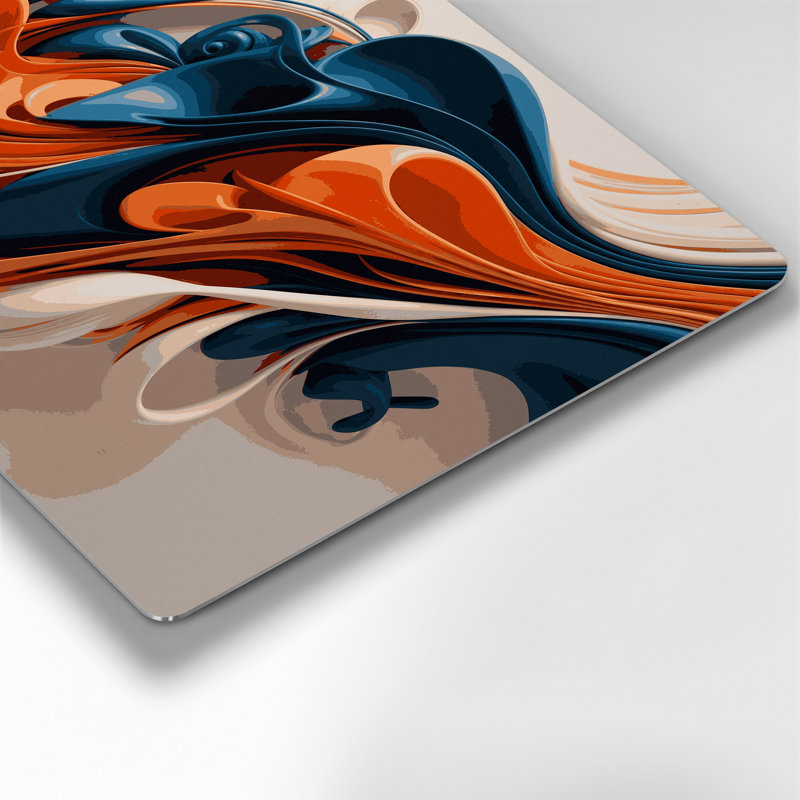«Biomorphic Abstraction 99», art mural en métal rose, H 11 po x l 14 po