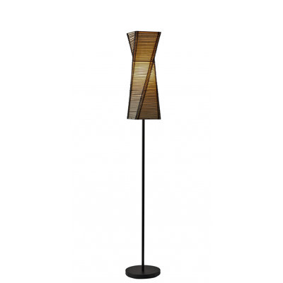 68'' Black Column Floor Lamp