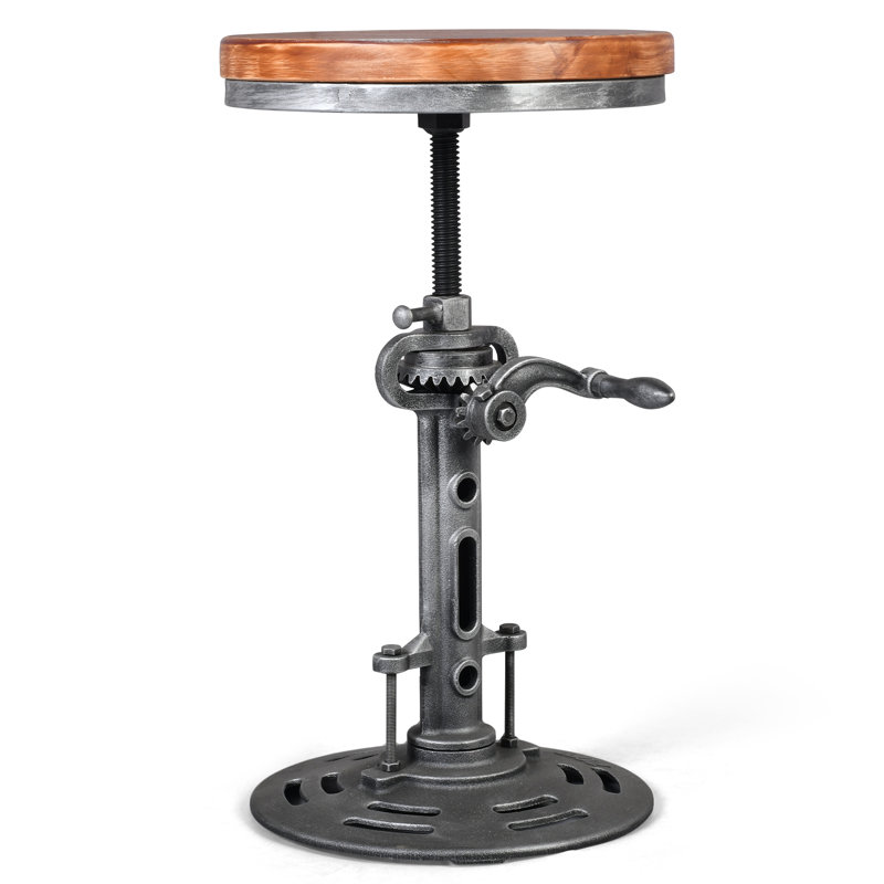 Jedrick Swivel Adjustable Height Counter Stool with Metal Frame