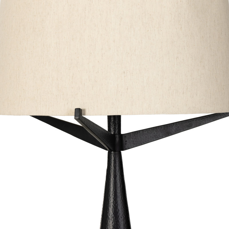 Ziggy Floor Lamp, Hammered Smoked Nickel
