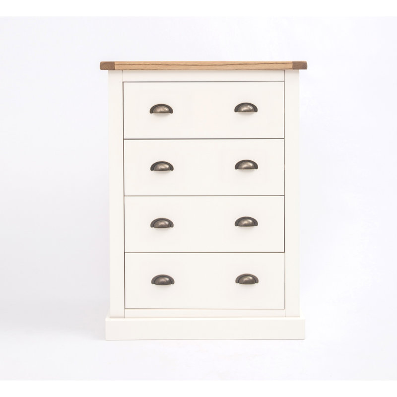 70 cm W Chest of 4 Drawers, Off White