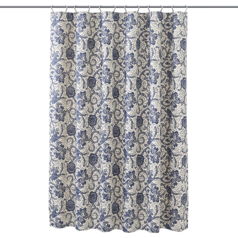Rideau de douche simple 100% coton Besmira