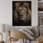 «Animal Angry Lion», reproduction sur bois sans cadre-628382936