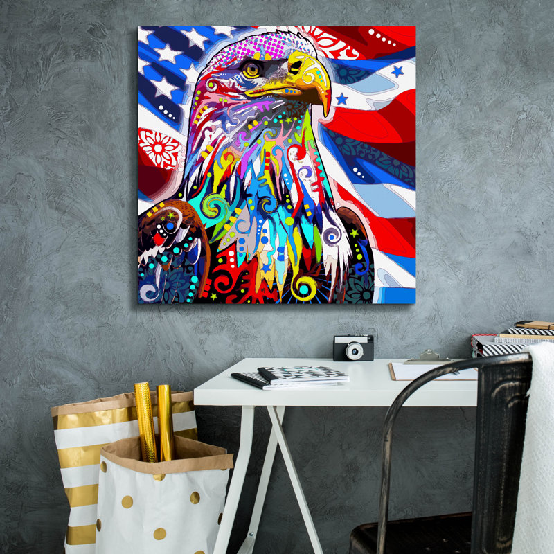 «Bald Eagle» par Dean Russo, H 26 po x l 26 po x P 1,5 po