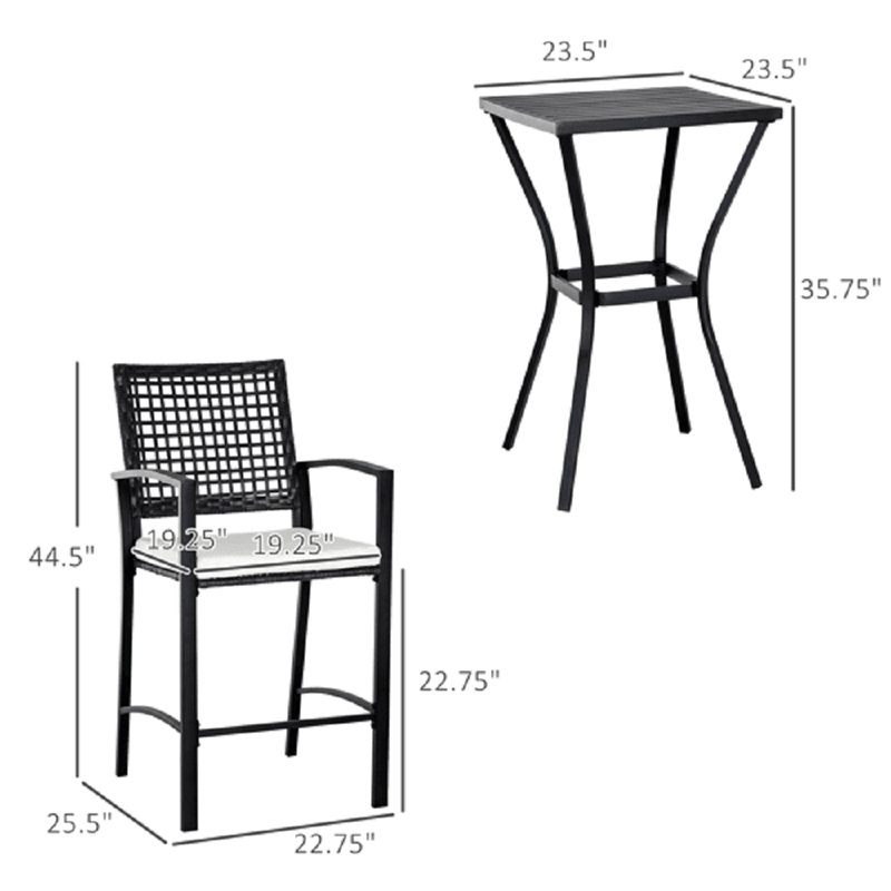 Ensemble bistro pour deux personnes