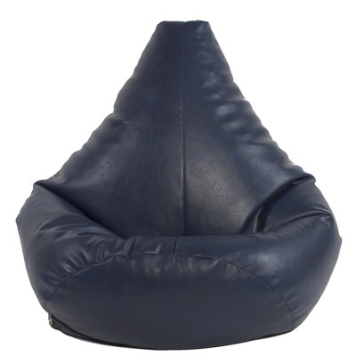 Bean Faux Leather Refillable Bean Bag Chair & Lounger