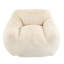 Fauteuil d'intérieur de style fauteuil beige, silhouette structurée, grand soutien, rembourrage en mousse personnalisé, idéal pour les petits appartements en mousse déchiquetée adaptative, matériau doux, favorise l'assise, convient