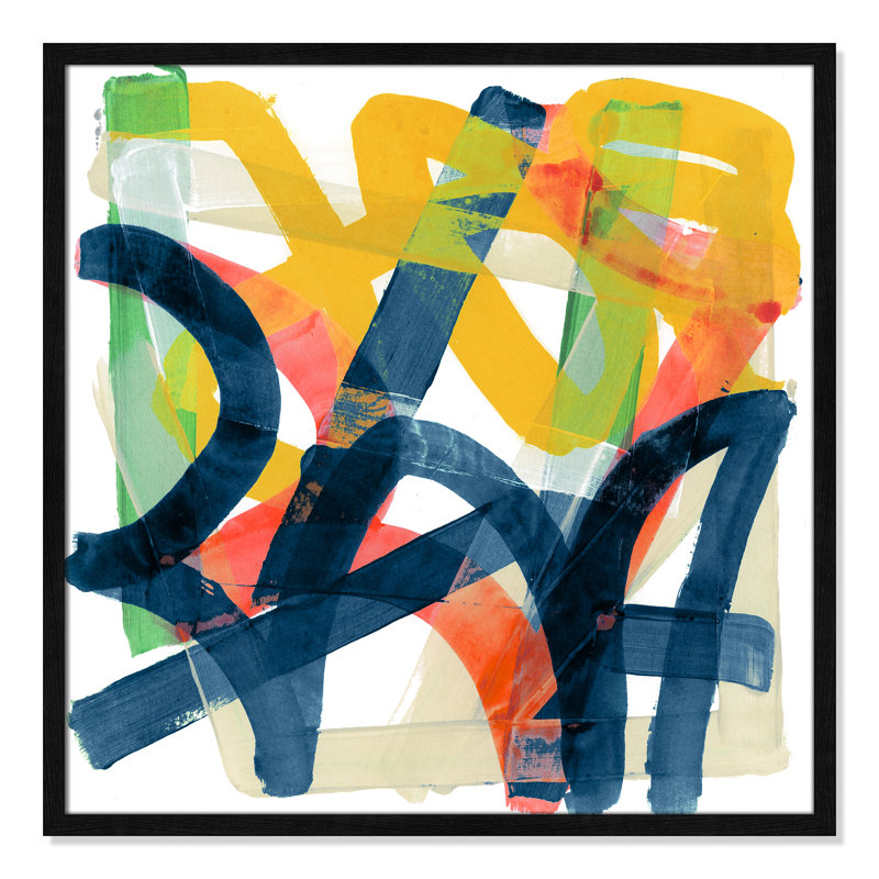 Carlston Adjoined by Cartissi - Peinture encadrée, H 27,5 po x l 27,5 po x P 0,75 po, Cadre noir