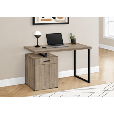 Bureau d'ordinateur, bureau personnel, ordinateur portable, installation à gauche, à droite, tiroirs de rangement, L 48 po, bureau, métal