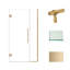 Porte de douche à charnière avec verre transparent l 40 po x H 76 po Transolide Elizabeth-106674722