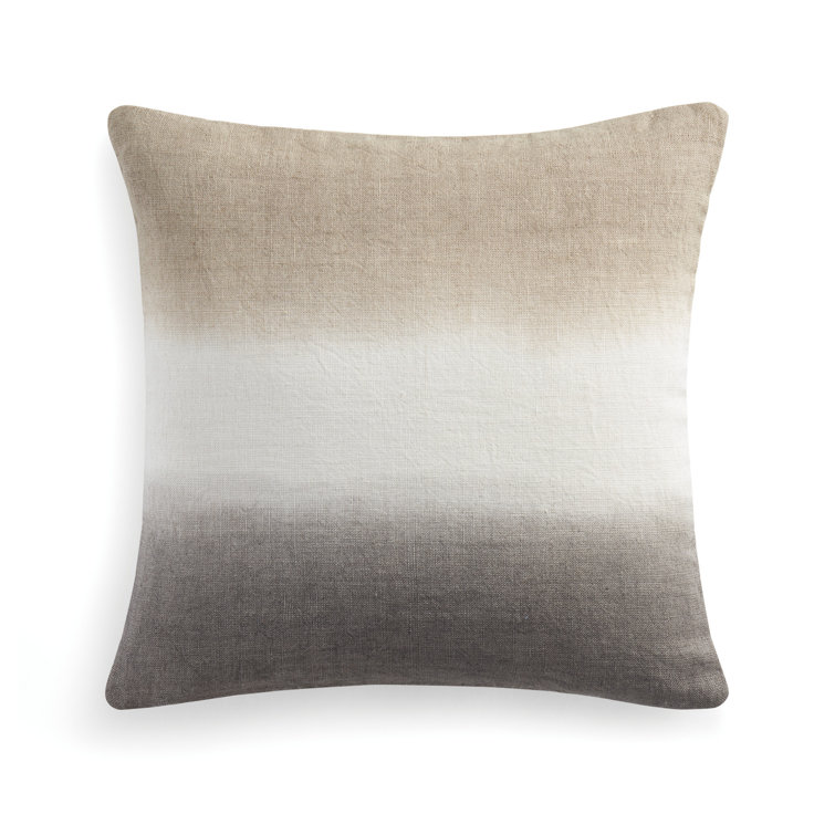 Dip Dye Ombre Linen Throw Pillow