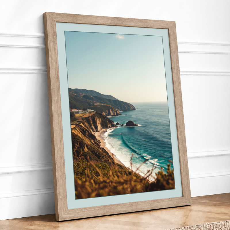 Clifftop Vista Coastal - Print, A1 - 84.1 x 59.4 cm, Oak