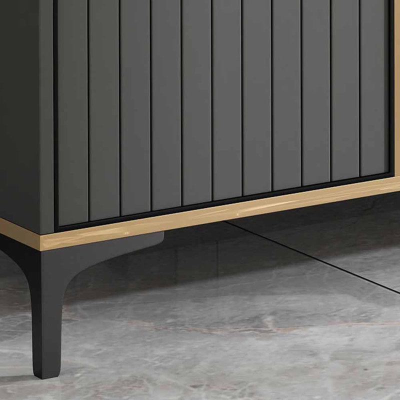 Italian-style minimalist outdoor shoe cabinet, 39.37" H x 55.12" W x 14.17" D