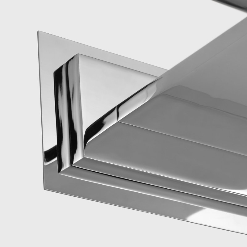 Agra LED Wall Mount Picture Light, 4.5" H x 8.5" W x 36" D, Polished Nickel