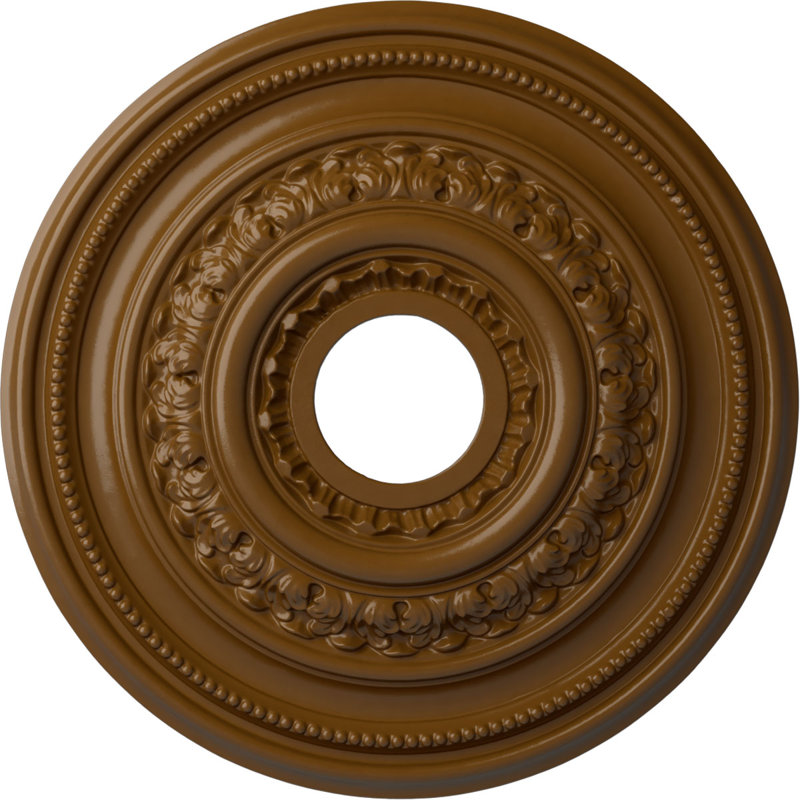 Médaillon de plafond H 17,625 po x l 17,625 po x P 1,875 po Orleans, Topaze fumée