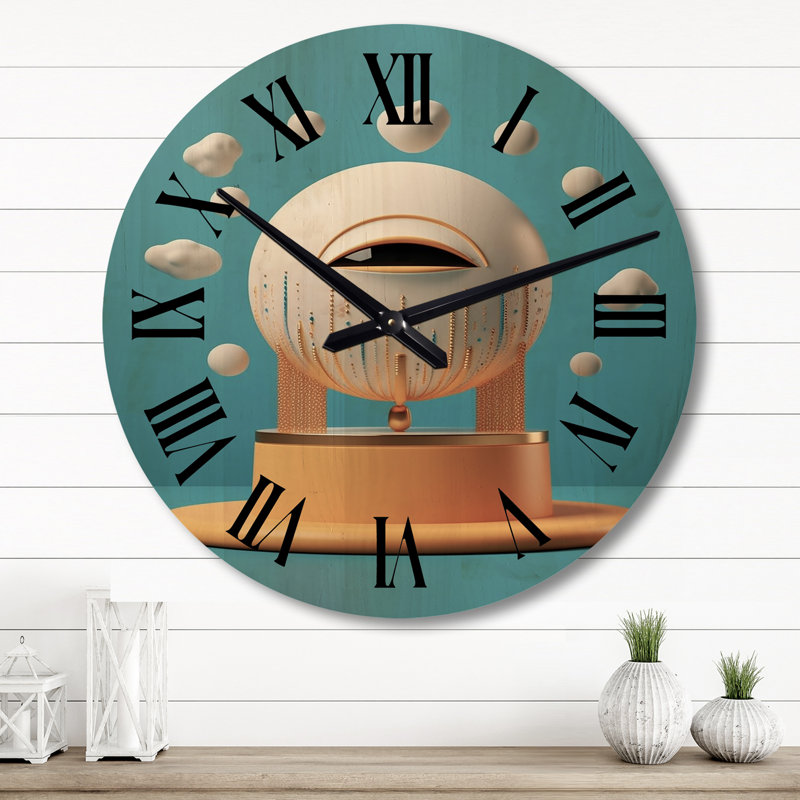 Horloge murale surdimensionnée en bois, Grand