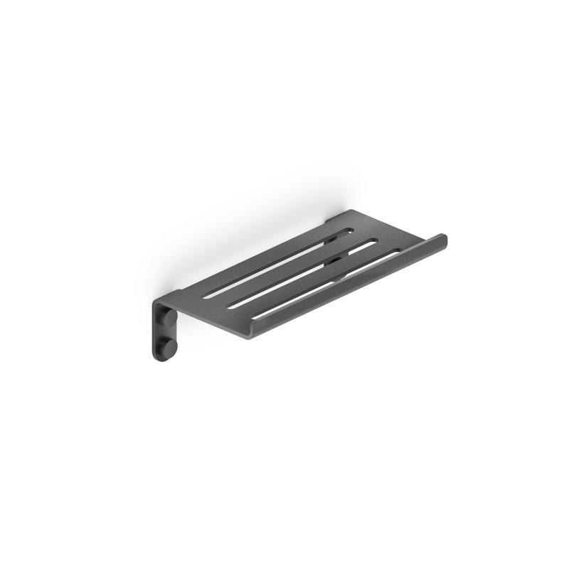Tomko Square Metal Accent Shelf;Basket, 8.4cm H x 30cm W x 12.5cm D, Black