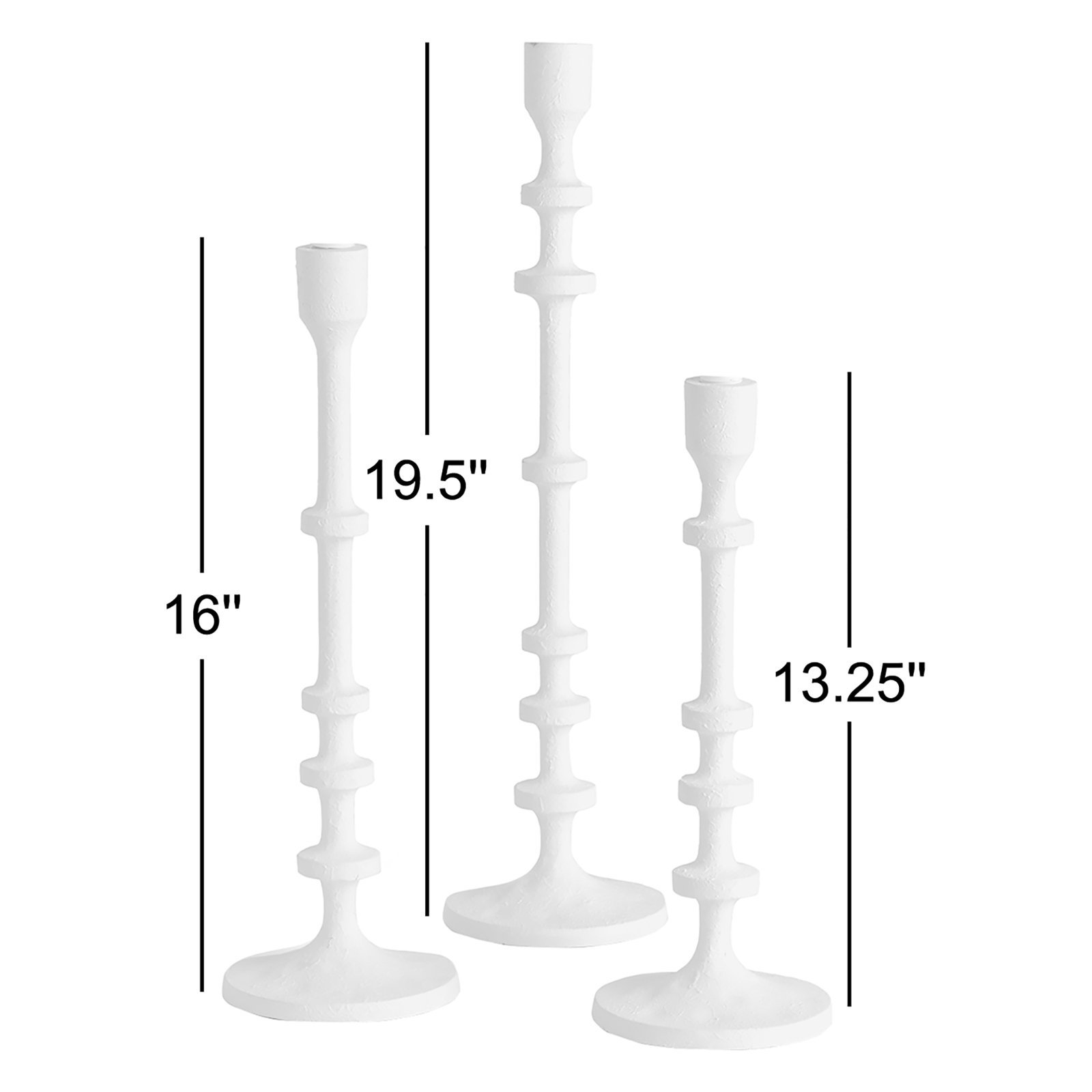 Ginny Taper Holders (Set of 3), Gold