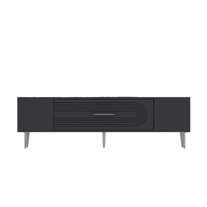 Olivia Unfinished TV Stand, 150cm, Grey/Silver