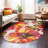 Florentia Floral Tufted Orange/Pink/Ivory Non-Slip Rubberback Area Rug-879100141