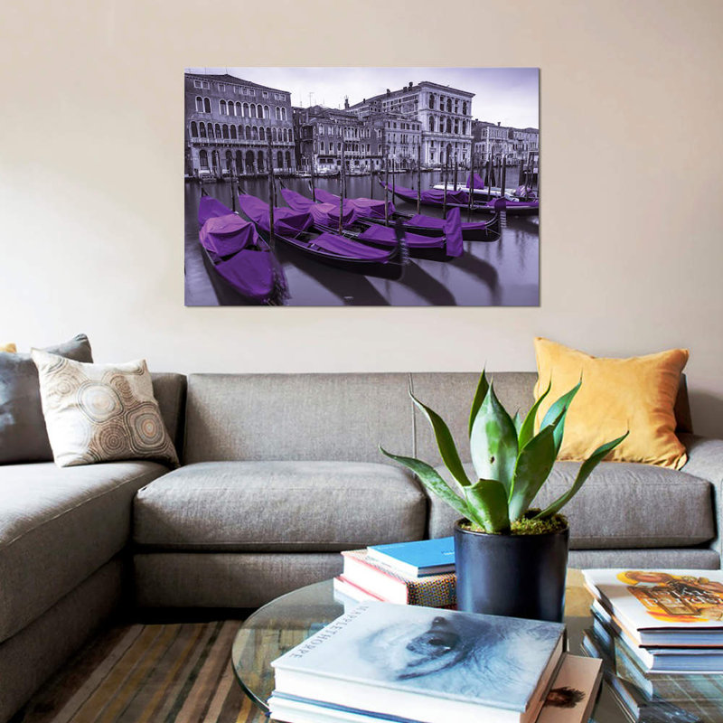 «Venice XVII» par Assaf Frank - reproduction, H 12 po x l 18 po x P 1,5 po, Toile tendue