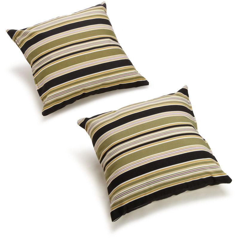 Outdoor 17" Pillow Cover & Insert, Eastbay Onyx, 17" H x 17" W