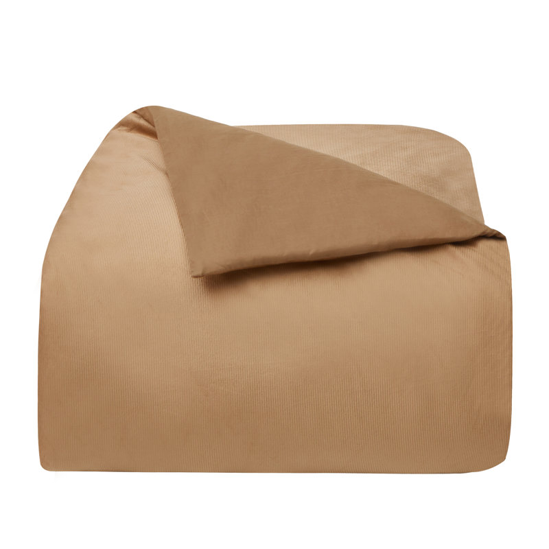 Ensemble de housse de couette en microfibre Valletta, Housse de couette pour grand lit et 2 taies décor, Moka