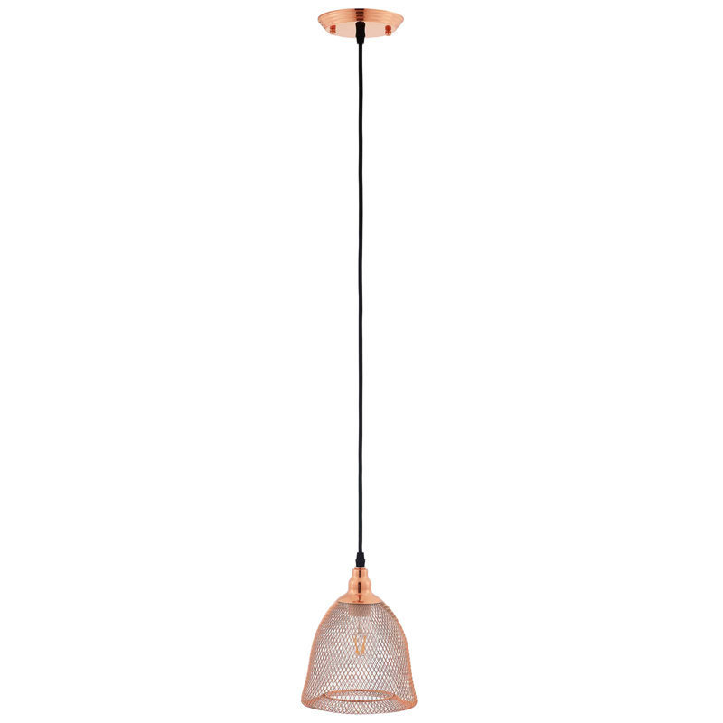Modway Glimmer Bell-Shaped Rose Gold Pendant Light