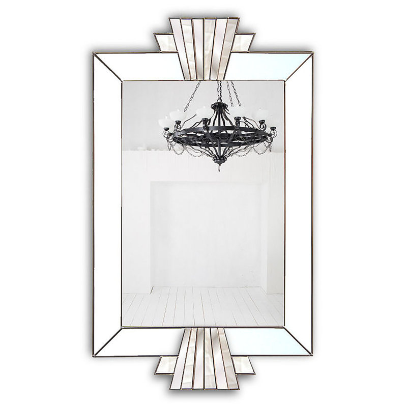 Roxana Flat Wall Mirror, Silver