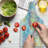Ambesonne Romantic Tempered Glass Cutting Board Colored Brushstroke Multicolor