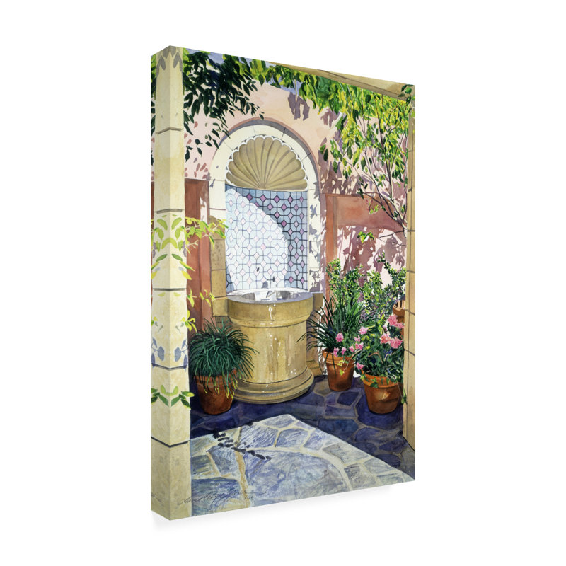 "Water Sounds Hotel bel air" par David Lloyd, reproduction d’art sur toile tendue, H 19 po x l 12 po x P 2 po