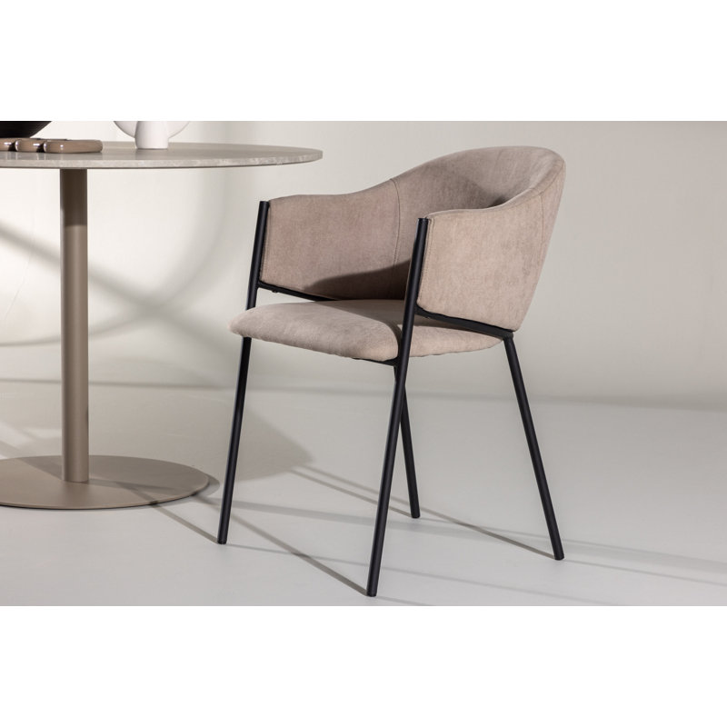 Flushing 48cm H Polyester Upholstered Armchair in Beige