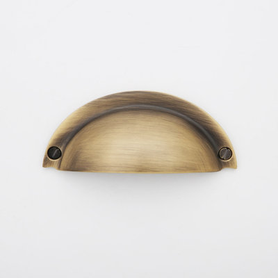 Madelyn Carter Cora 3" Center-to-Center Solid Brass Cup Drawer Pull