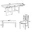 Table de salle à manger extensible 6 pièces avec repose-pieds Farmhouse 82 pouces-503618252
