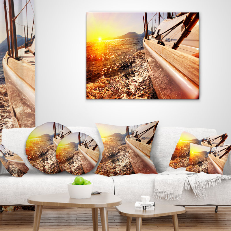 Coussin Yacht, 18 po x 18 po, Coussin décoratif