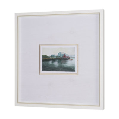 Kinnard Coast View II By Studio A Hand Embellished Framed Art Print Matted Under Glass
