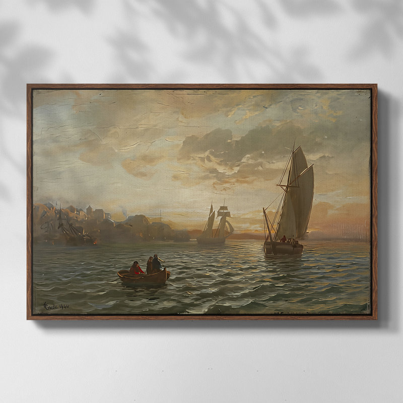 Sloop, Nassau, 1899 - Winslow Homer, toile tendue avec châssis Homer, 24 po x 36 po, Naturel