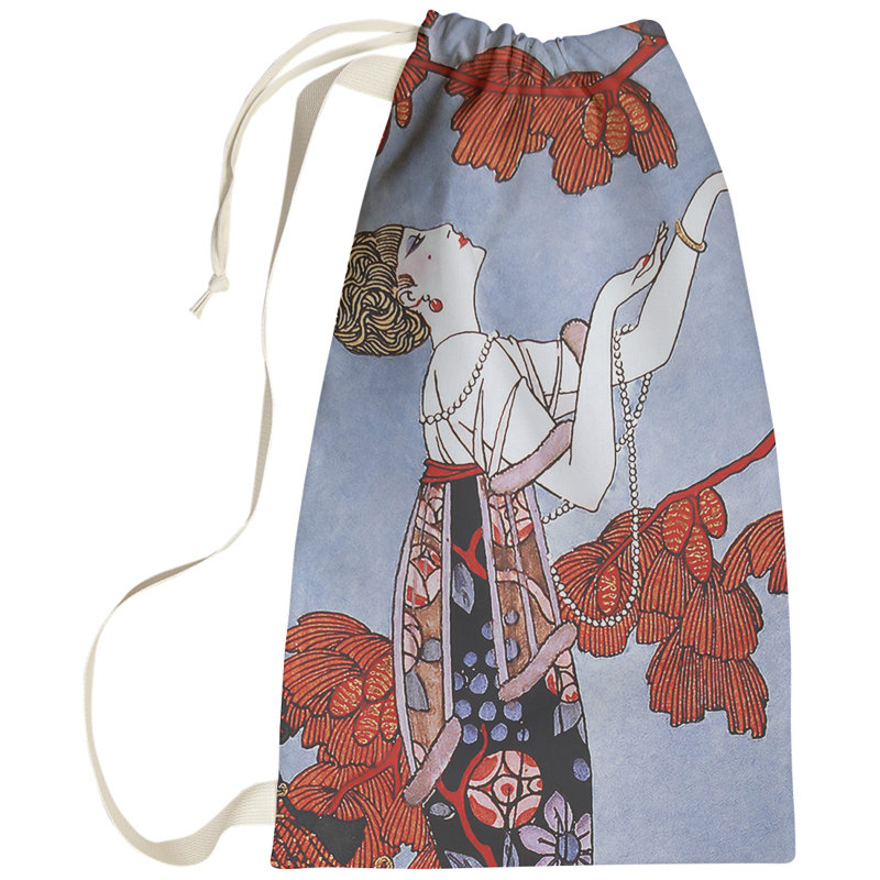Sac à linge pour femme Simsbury, Petit (H 64 po x l 20 po x P 1,5 po), Bleu / Rouge / Blanc
