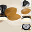 Ventilateur de plafond tropical de 26 pouces avec éclairage à DEL, ventilateur de patio extérieur en feuille de palmier, 5 pales, ventilateur de plafond Boho, ventilateur encastré avec télécommande pour la cuisine de la chambre à coucher à l'inté