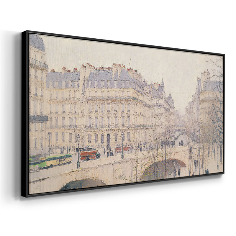 Série paysage - CXLII - Toile tendue avec châssis encadré - Prêt à être accroché, Noir, H 17 po x l 33 po