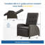 Chaise longue d'extérieur 30 po avec coussins